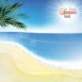 Abstract sea background with white sand. Royalty Free Stock Photo