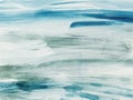 Abstract sea landscape. Original painting. Hand drawn, impressionism style, blue color texture, brush strokes of paint, art Royalty Free Stock Photo