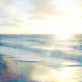 Abstract sea seascape with old paper blurred panning motion Royalty Free Stock Photo