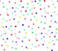 Abstract seamless background of colored circles, confetti and balloons on a white background Royalty Free Stock Photo