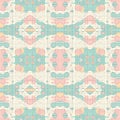 Abstract seamless background, geometric pastel colored retro style