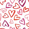 Abstract seamless background heart symbols