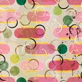 Abstract Seamless Background Pattern, With Circles, Oval, Paint Strokes And Splashes