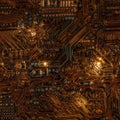Computer Circuit Board Theme Abstract Seamless Background Tile - Generative AI Royalty Free Stock Photo