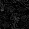 Abstract seamless background, lines and circles, black and white