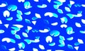 Abstract seamless background of white and blue emoticons and pills on a blue background
