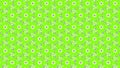 Abstract seamless background with white and violet polka dots flowers on a bright green background Retro design print