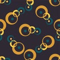 Abstract seamless black background with chains. Seamless dark pattern.