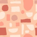 Abstract seamless boho pattern with hand drawn abstract geometric spots