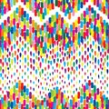 Abstract seamless border pattern. Irregular Rounded Lines Halftone Transition Background. Dot zig-zag line ornament Royalty Free Stock Photo