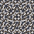 Abstract seamless. Seamless braided linear pattern, wavy lines. Endless striped texture with winding elements Royalty Free Stock Photo