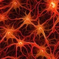 Abstract Seamless Brain Neurons. Perfect for Fabric, Textile, Wallpaper, Kindergarten. AI Generated