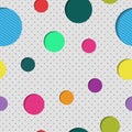 Abstract seamless color background with circles for packaging, printing and texture Royalty Free Stock Photo