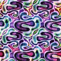 Abstract seamless color pattern in graffiti style. Quality vector illustration for your design Royalty Free Stock Photo