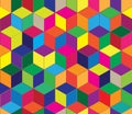 Abstract seamless colorful Background with cubes Royalty Free Stock Photo