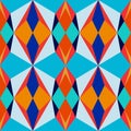 Abstract seamless colourful pattern geometric backgrounds vector design Royalty Free Stock Photo