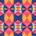 Abstract seamless colourful pattern geometric backgrounds vector design Royalty Free Stock Photo