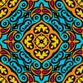 Abstract seamless ethnic vector tiled design