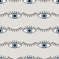 Abstract seamless eyes pattern for girls, boys. Creative vector pattern with psychodelic eyes. Funny eyes pattern for Royalty Free Stock Photo