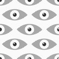 Abstract seamless eyes pattern. Stylized eye shapes with diagonal stripes Royalty Free Stock Photo