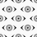 Abstract seamless eyes pattern. Stylized eye shapes Royalty Free Stock Photo