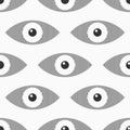 Abstract seamless eyes pattern. Stylized eye shapes with vertical stripes Royalty Free Stock Photo