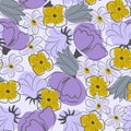 Abstract seamless floral pattern