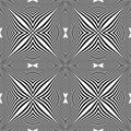 Seamless Geometric Checked Op Art Pattern with 3D Illusion Effect Royalty Free Stock Photo