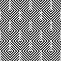 Abstract Seamless Geometric Checked Pattern. Black and White Texture Royalty Free Stock Photo