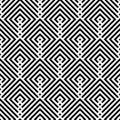 Abstract Seamless Geometric Checked Pattern. Black and White Texture Royalty Free Stock Photo