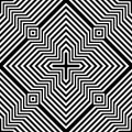Abstract Seamless Geometric Pattern. Striped Lines Black and White Texture Royalty Free Stock Photo