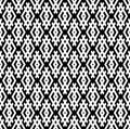 Abstract seamless geometric diamonds pattern. Black and white texture Royalty Free Stock Photo