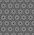 Abstract seamless geometric hexagons pattern Royalty Free Stock Photo