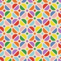 Abstract seamless geometric pattern of circles in retro style Royalty Free Stock Photo