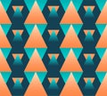 Abstract seamless geometric pattern of diamonds and triangulars