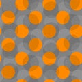 Abstract seamless geometric pattern with random circles. Vector image.