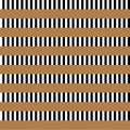 Abstract seamless geometric vertical thin strips pattern with golden, black and white stripes. Vector illustration Royalty Free Stock Photo