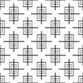 Abstract Seamless Geometrical Rectangles With Stripe Lines Plus Sign Shaping Repeated Pattern On White Background