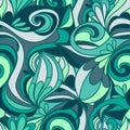 Abstract seamless hand-drawn pattern. Royalty Free Stock Photo