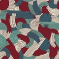 Abstract seamless hand-drawn pattern. Royalty Free Stock Photo