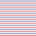 Abstract Seamless Horizontal striped pattern with red, blue and white stripes. Vector illustration Royalty Free Stock Photo