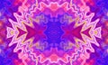 Abstract seamless ikat pattern with exotic wave and tribal decorations