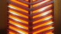 Abstract seamless loop of 3D renders metallic structure. Brown and orange neon abstract futuristic hi-tech background seamless Royalty Free Stock Photo