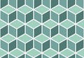 Abstract seamless mint cube pattern