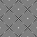 Abstract seamless op art pattern. Wavy lines texture Royalty Free Stock Photo