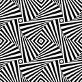 Abstract seamless op art pattern. Wavy lines texture Royalty Free Stock Photo