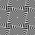 Abstract seamless op art pattern. Wavy lines texture Royalty Free Stock Photo