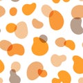 Abstract seamless orange blob pattern