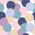 Abstract seamless oriental pattern. Multicolored circles on a white background, texture for fabric and paper Royalty Free Stock Photo