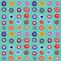 Abstract seamless ornamental pattern with different circles Royalty Free Stock Photo